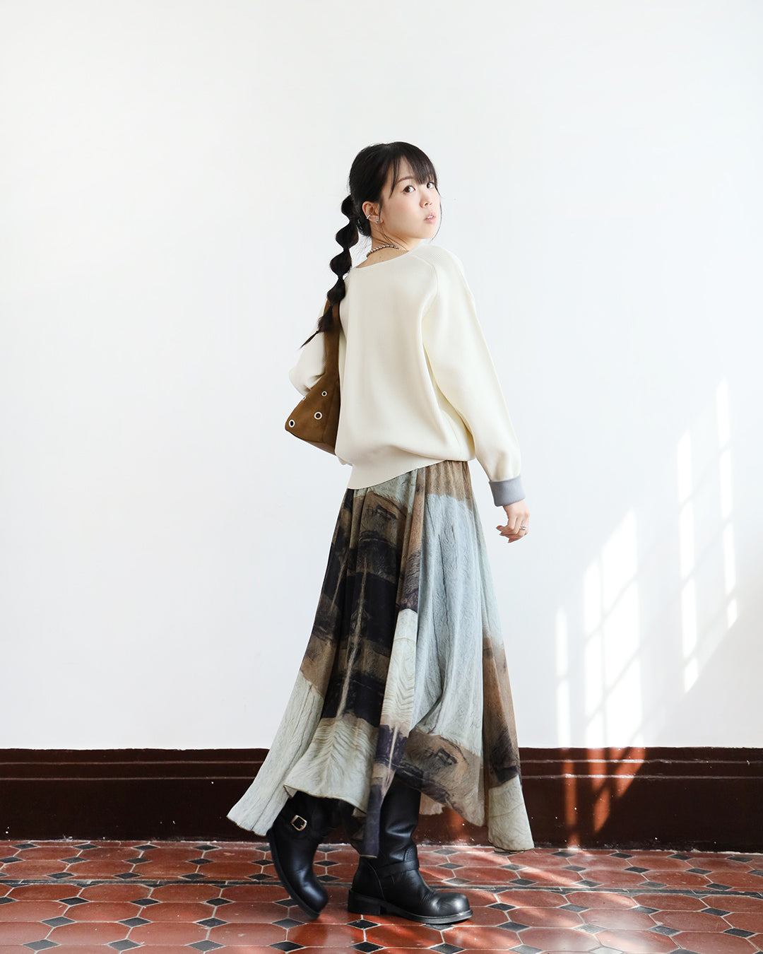 Pattern Skater Skirt ( 2 color)