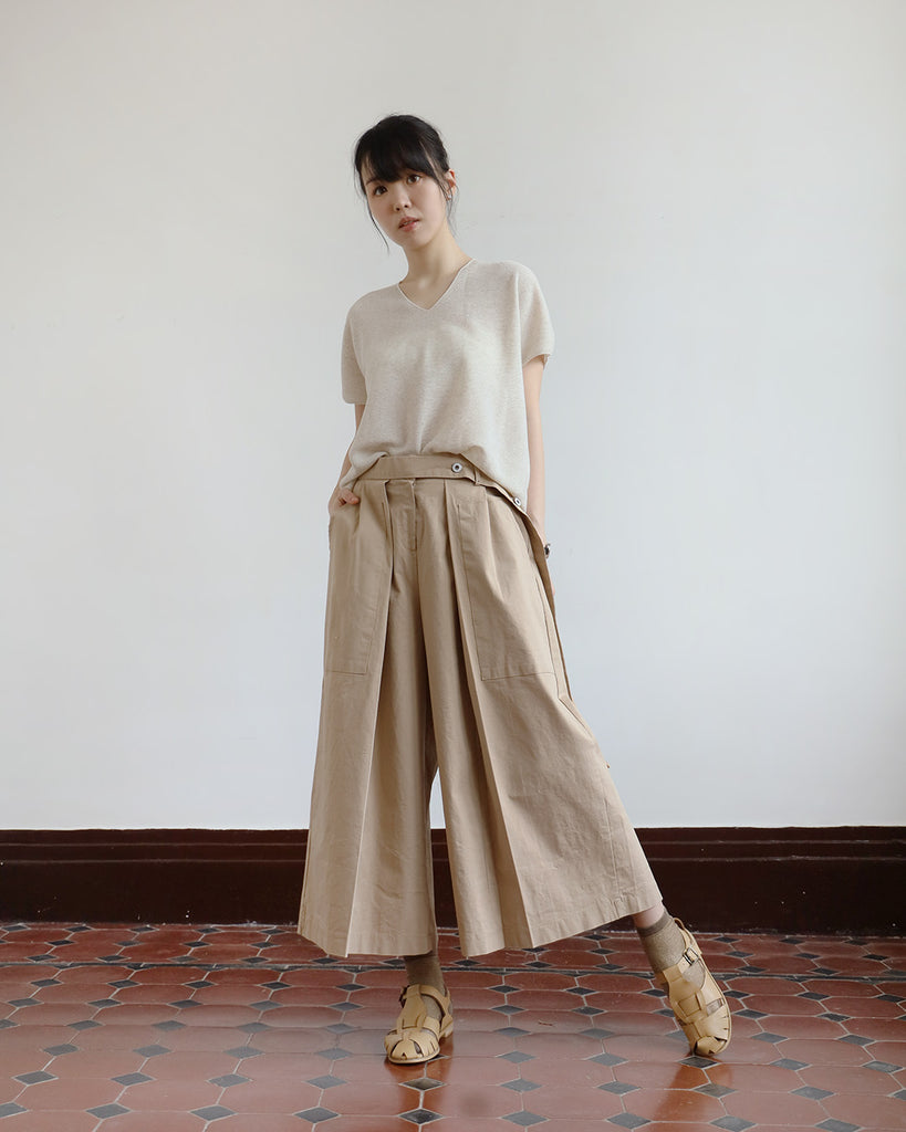 Layered Culottes w/ Belt (2-Color/ Size S- L)