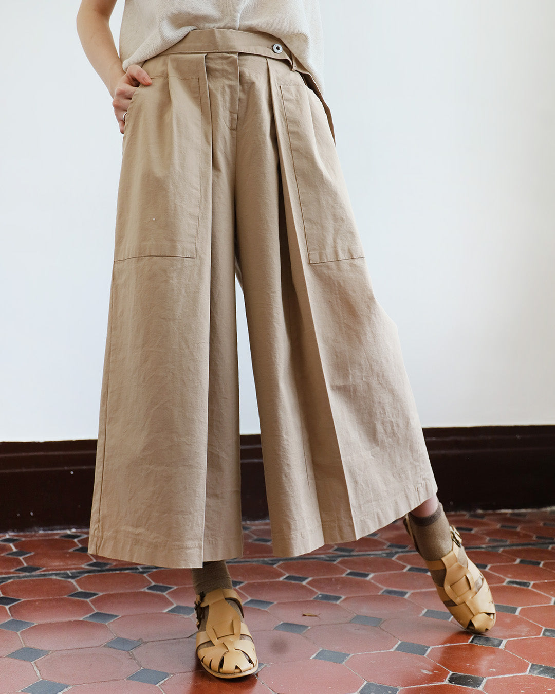 Layered Culottes w/ Belt (2-Color/ Size S- L)