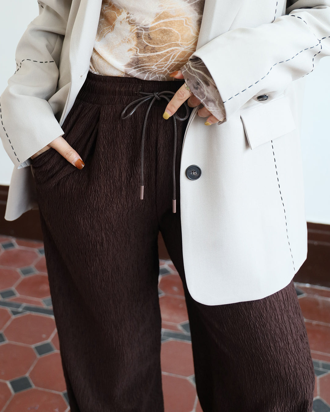 Relax Pleated Pants   (4 color)
