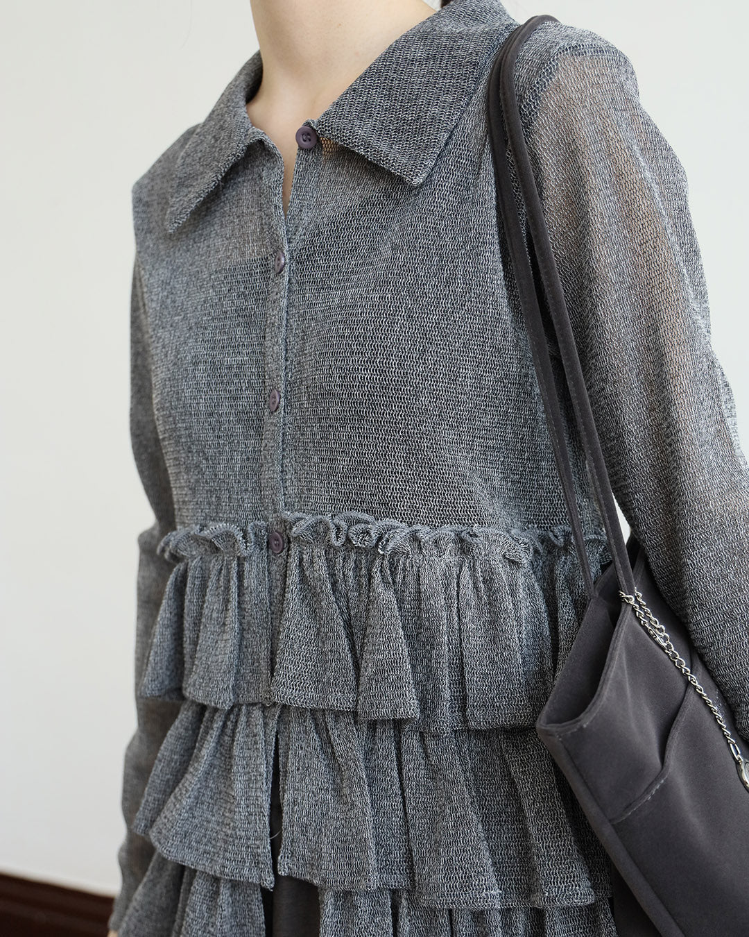 Ruffle Layered Mesh Top (2 Colors)