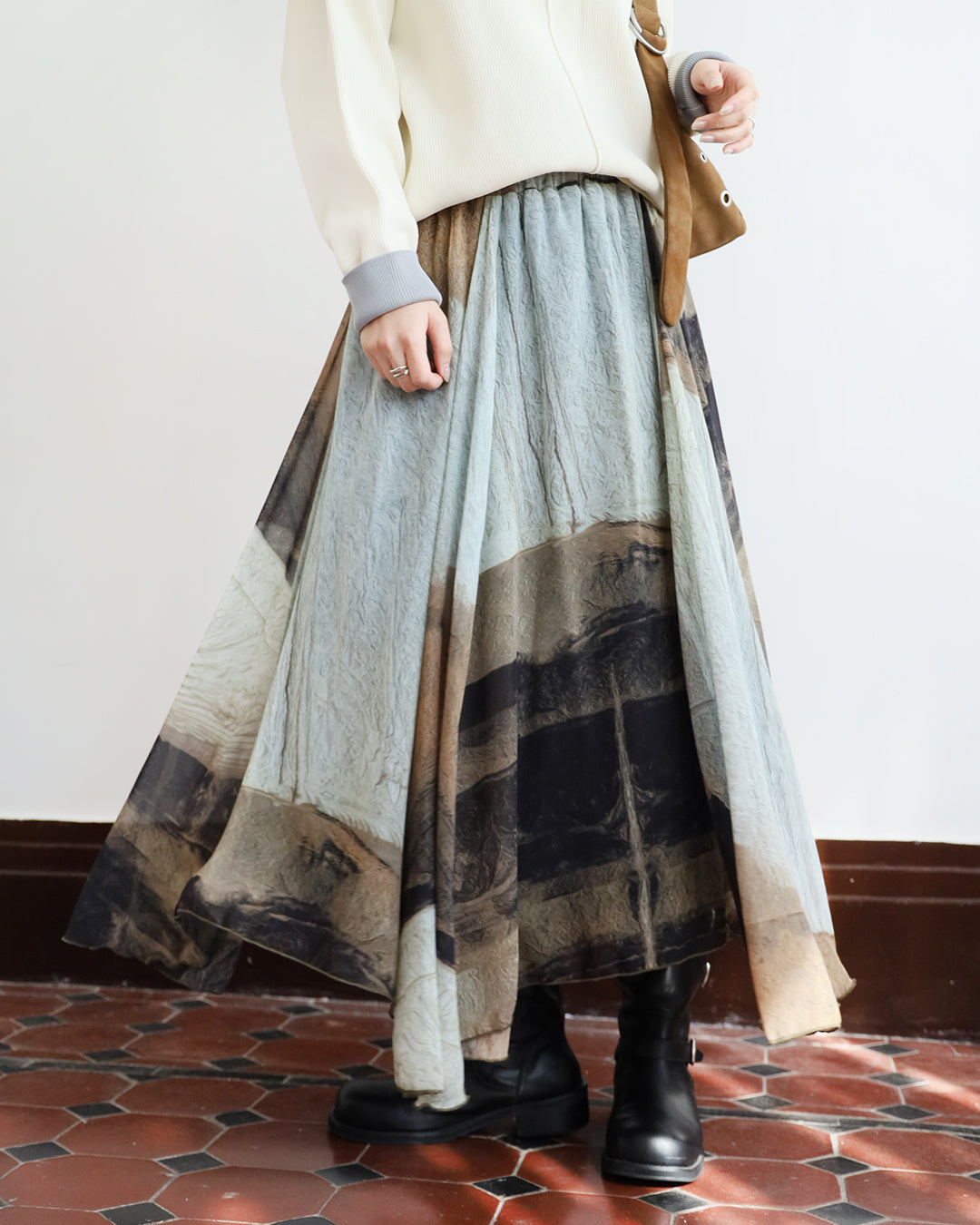 Pattern Skater Skirt ( 2 color)