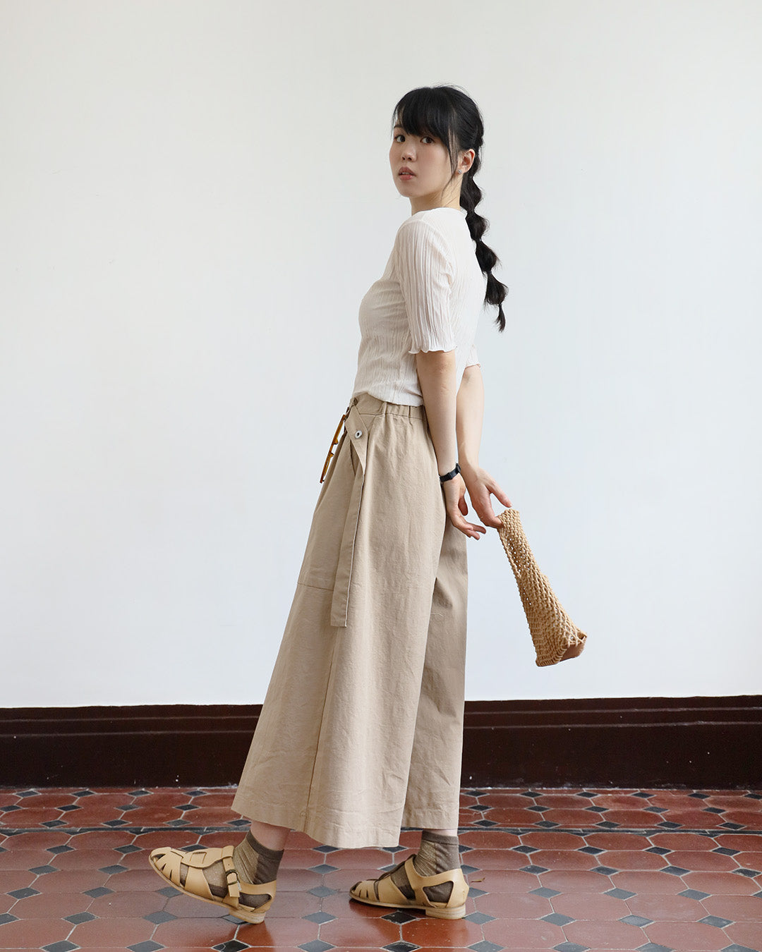 Layered Culottes w/ Belt (2-Color/ Size S- L)