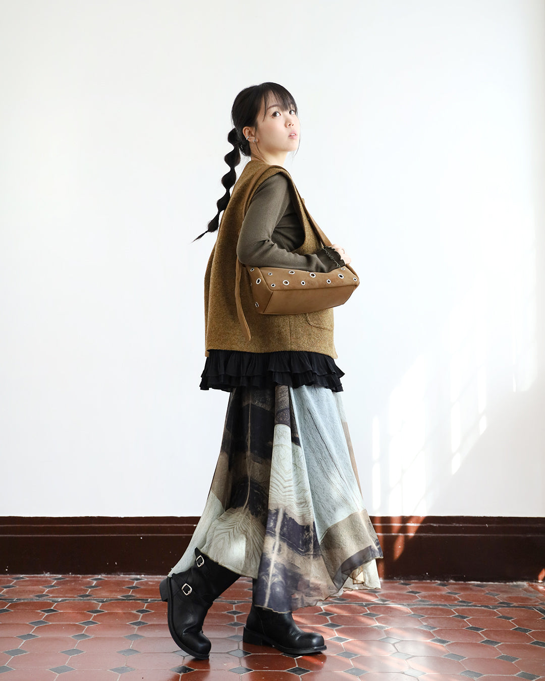 Ruffle Hem Wool Vest (3 color)