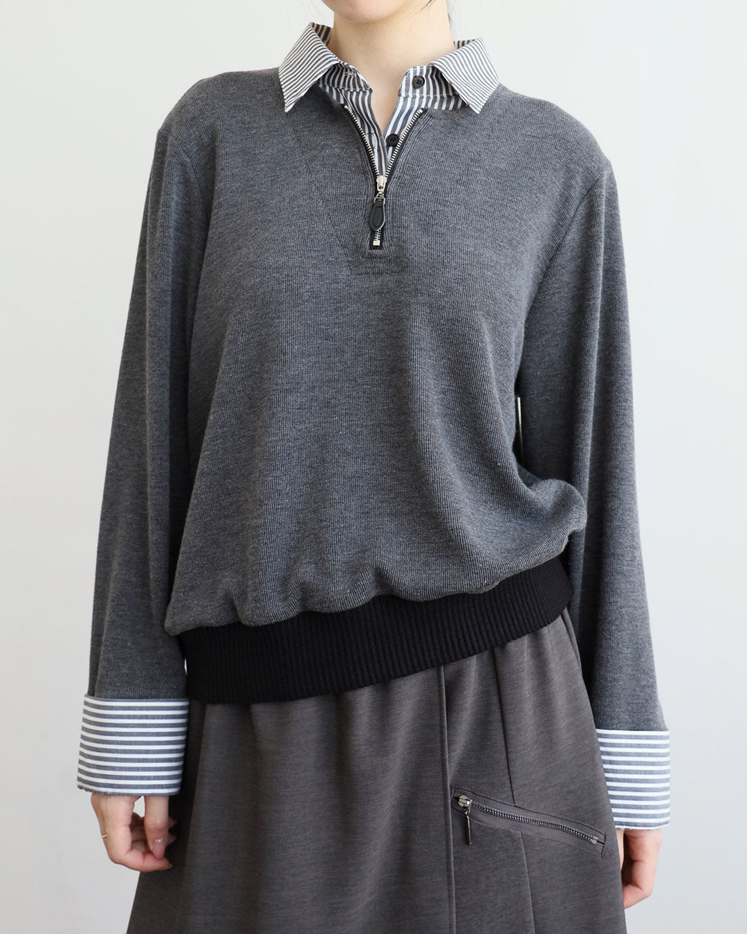 2 in 1 Zip-Up Top (2 Colors)