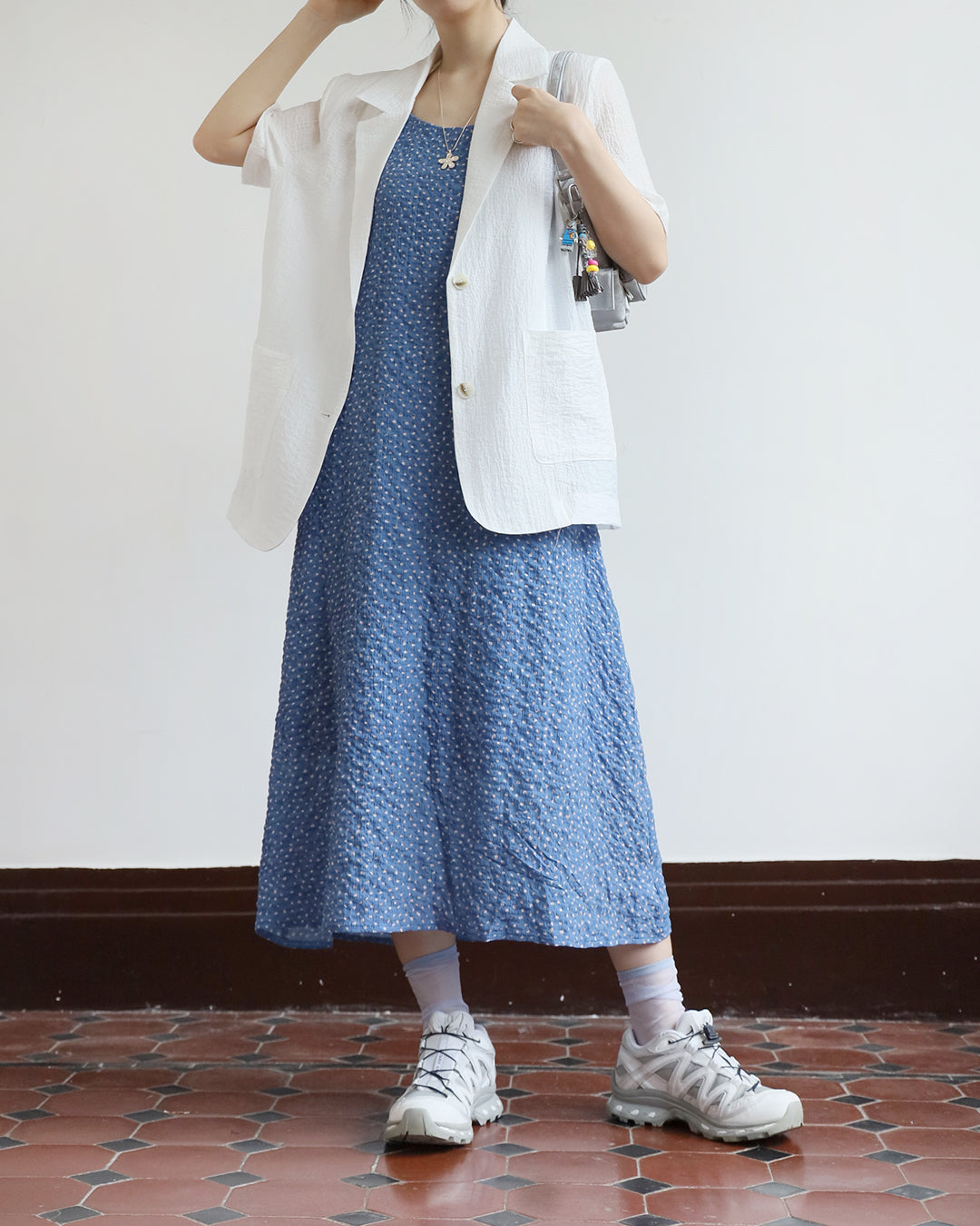 Crinkle Fabric Blazer (3 color)