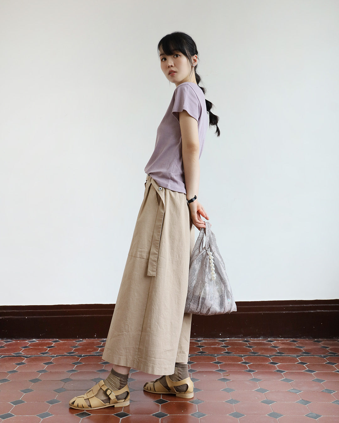 Layered Culottes w/ Belt (2-Color/ Size S- L)