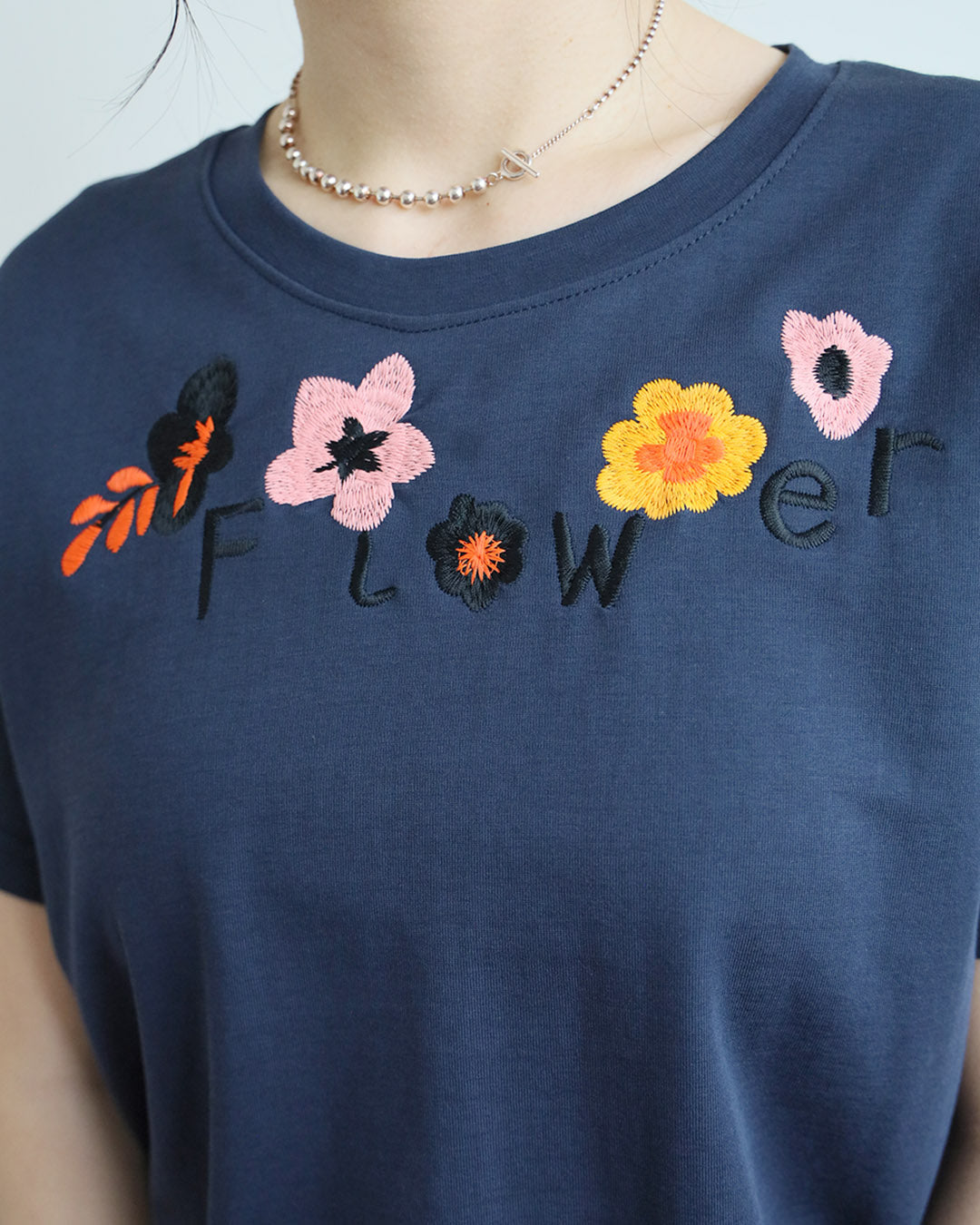 “Flower” Embroidery Tee