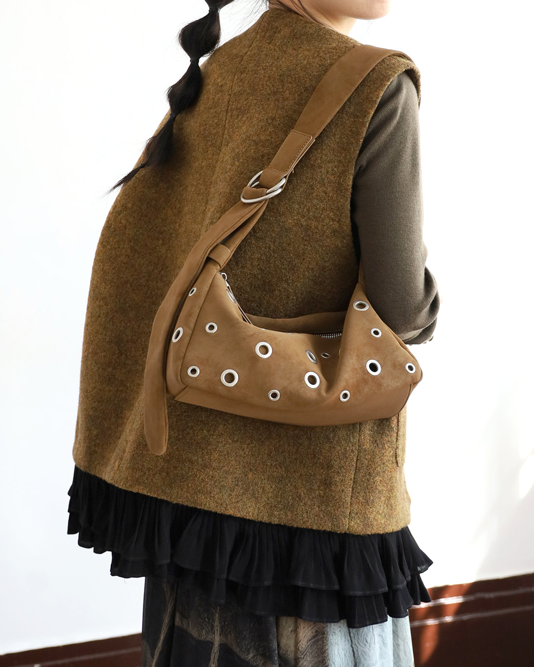 Ruffle Hem Wool Vest (3 color)