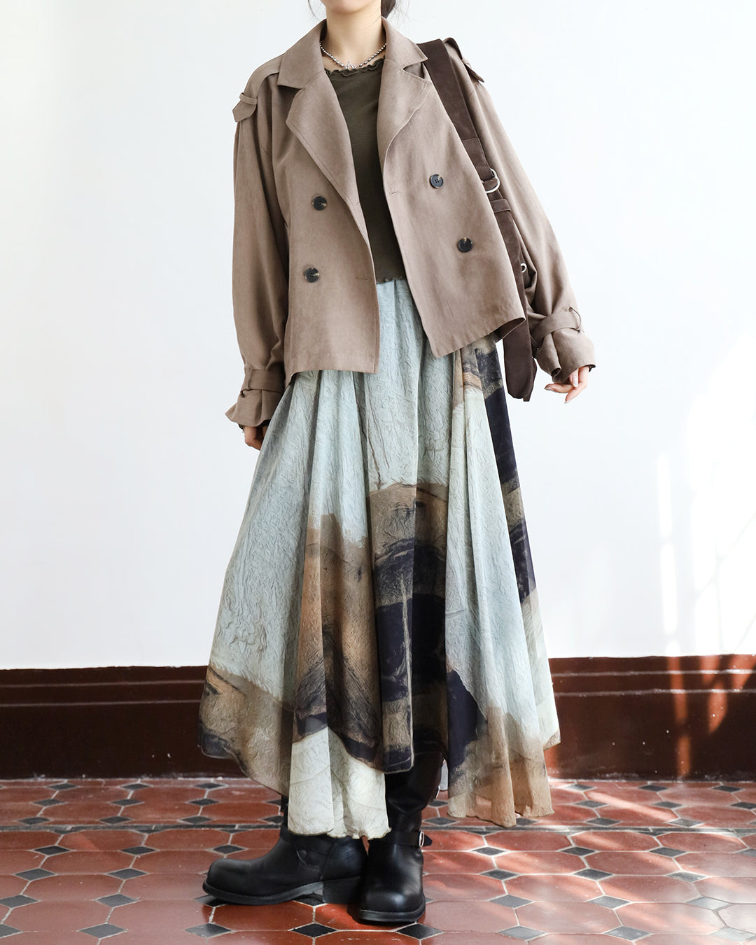 Pattern Skater Skirt ( 2 color)