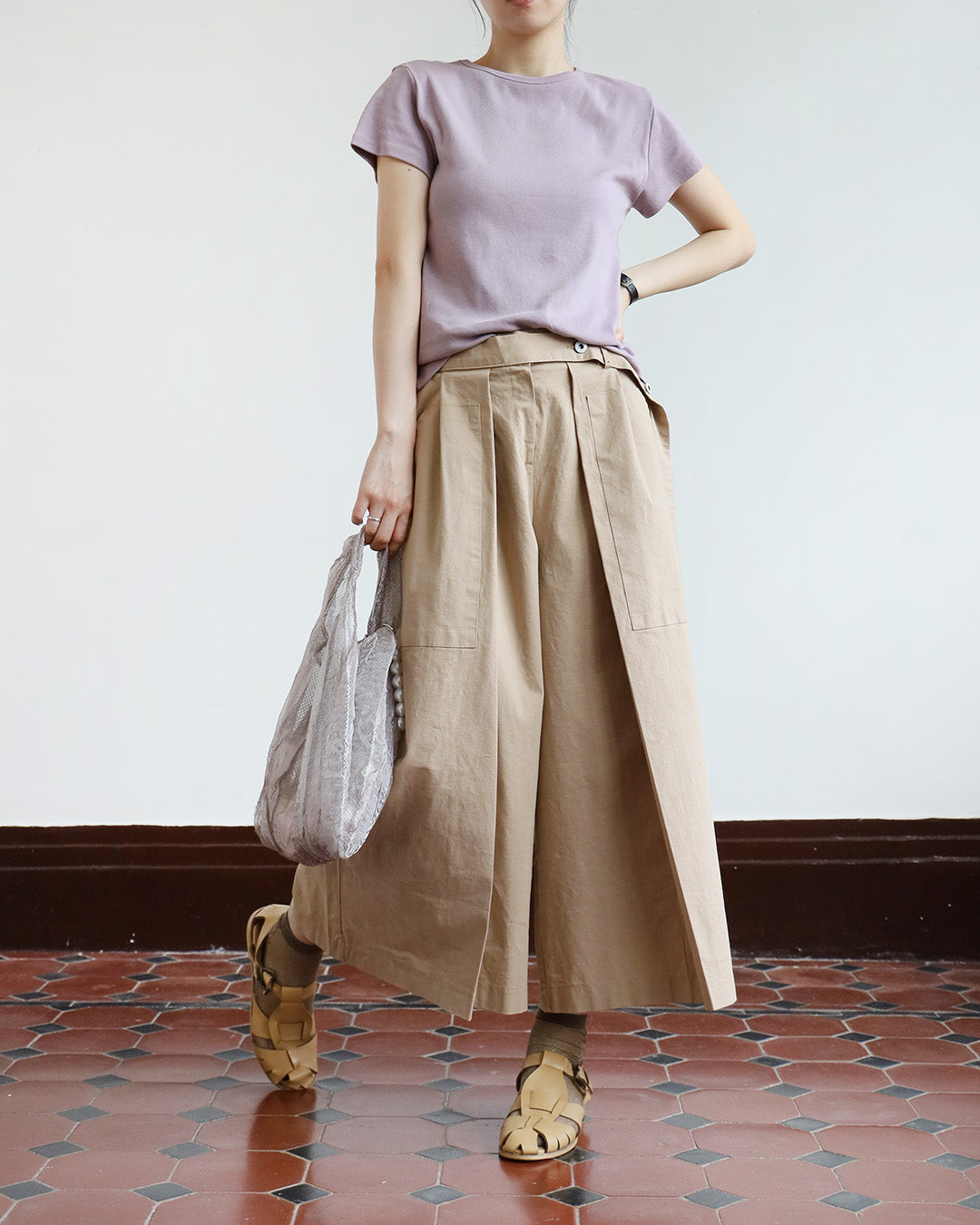 Layered Culottes w/ Belt (2-Color/ Size S- L)