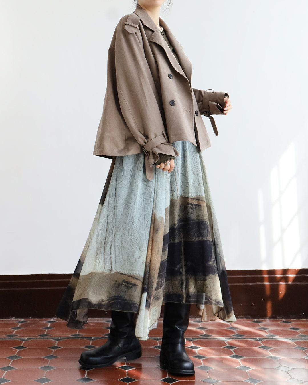 Pattern Skater Skirt ( 2 color)