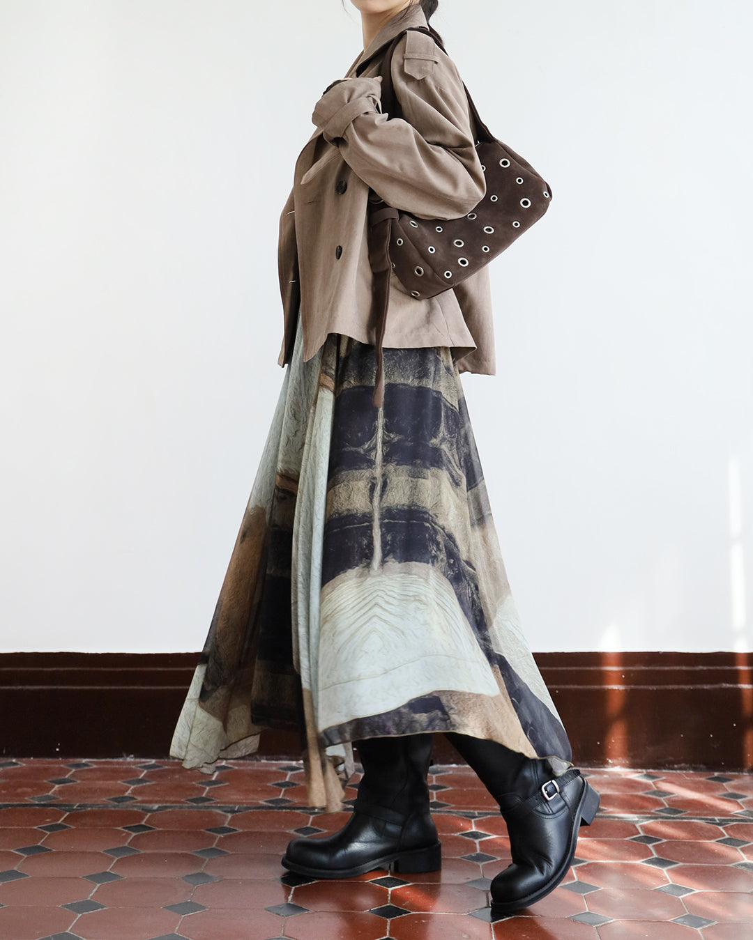 Pattern Skater Skirt ( 2 color)