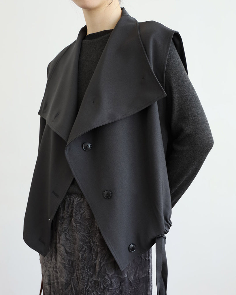 Draped Trench Vest (2 Colors)