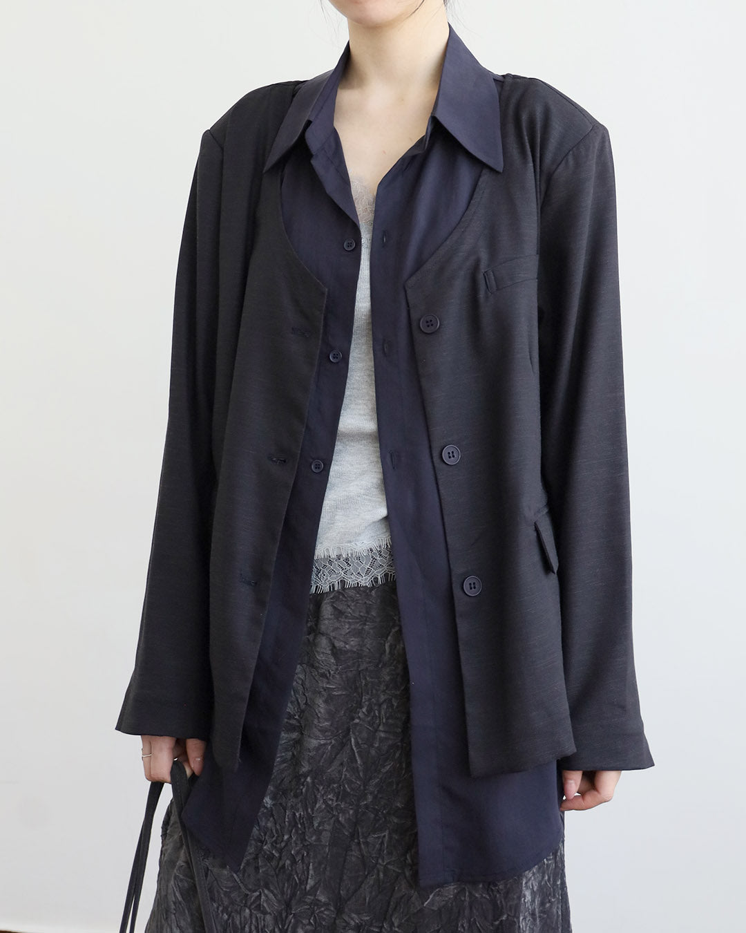 Removable Shirt Layer Blazer (2 Colors)