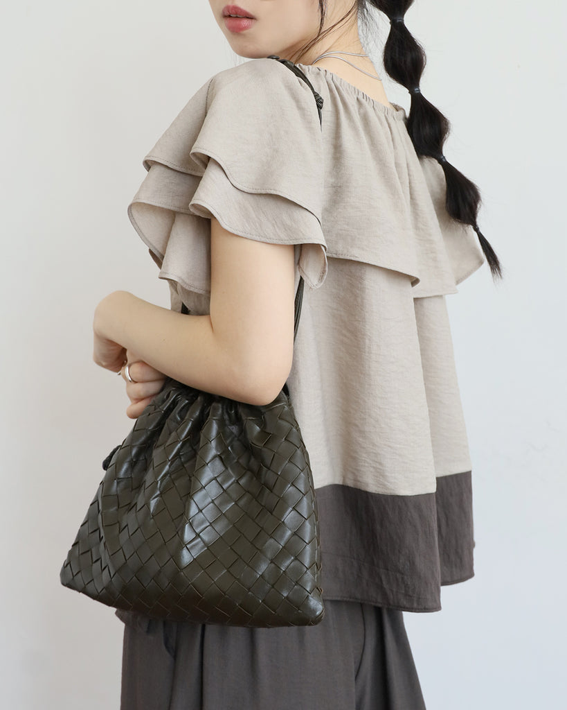 Ruffle Shoulder Top (2 colors)