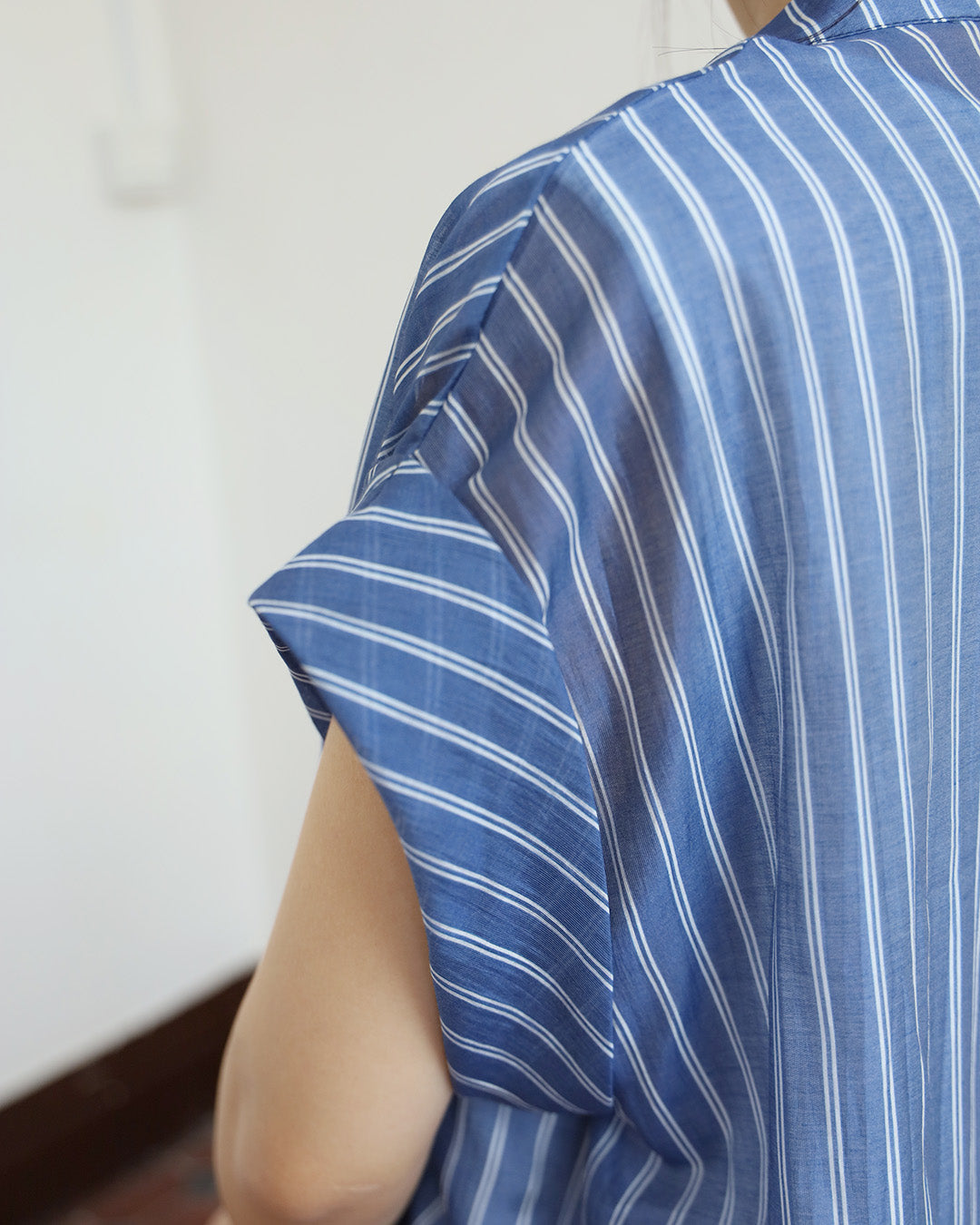 2 in 1 Pinstripe Mock-Tuck Top