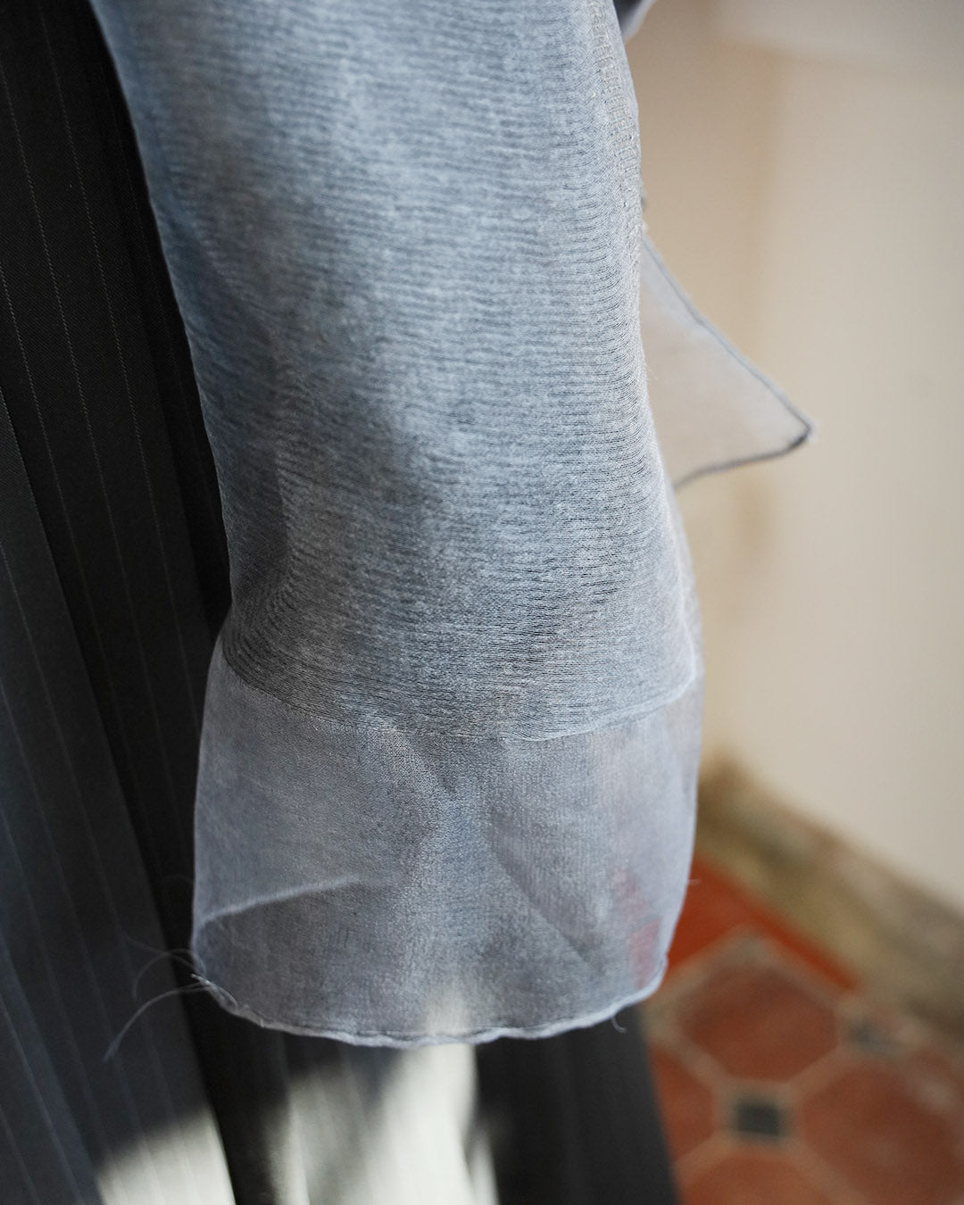 Mesh Trim Scarf (4 Colors)