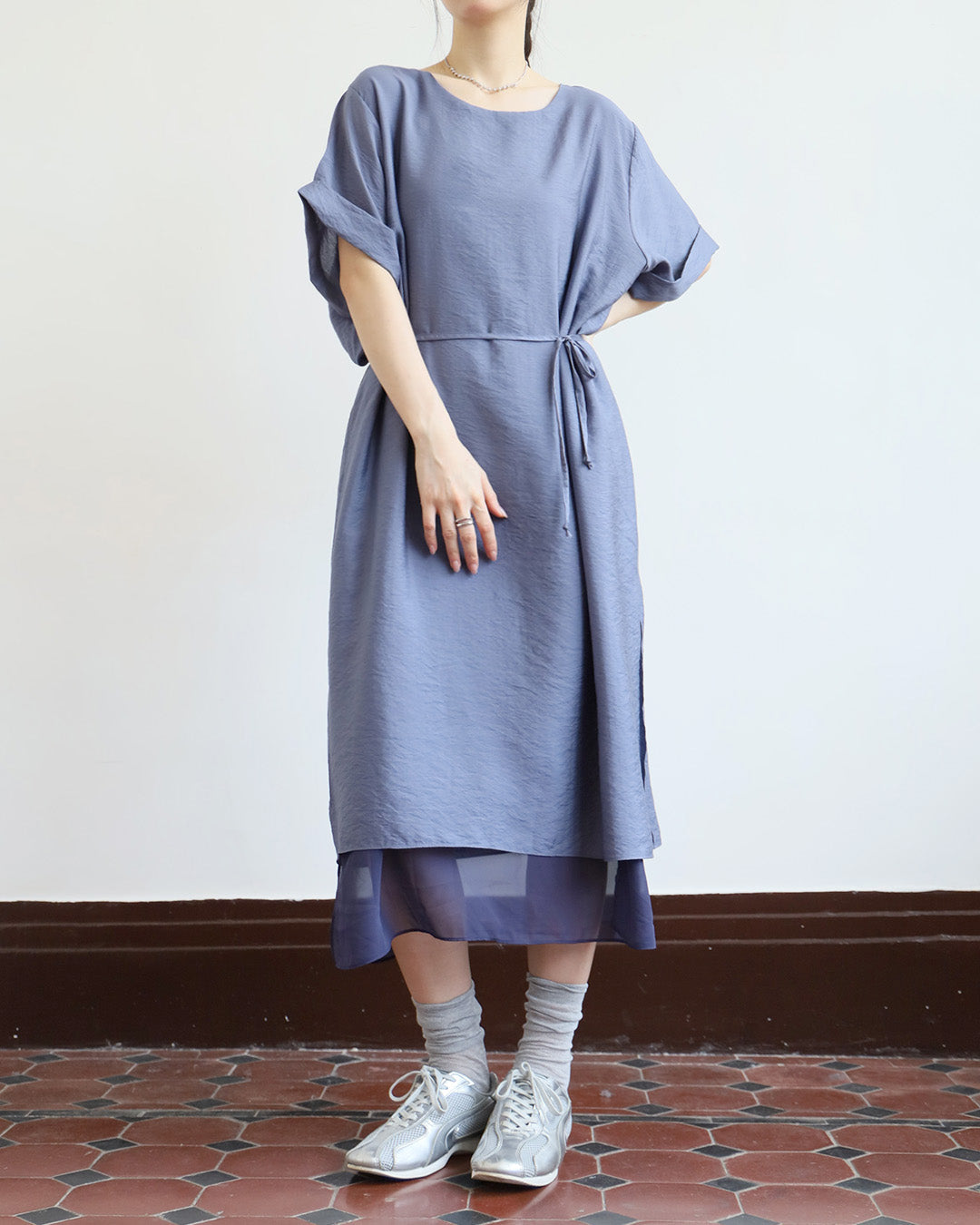 Relaxed Mesh Layer Dress (3 Colors)
