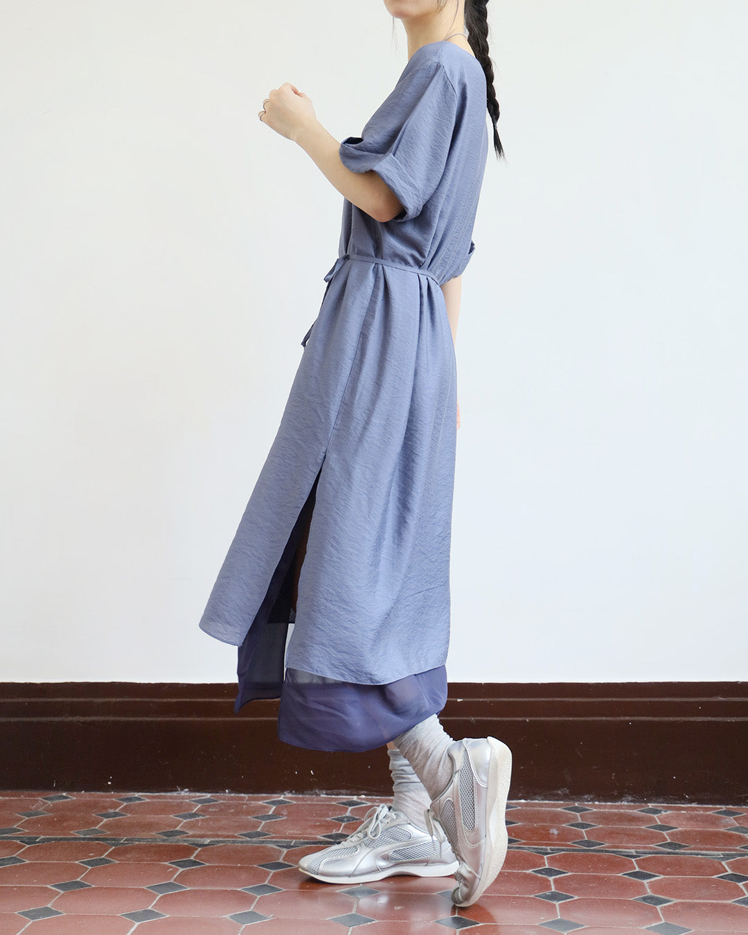 Relaxed Mesh Layer Dress (3 Colors)