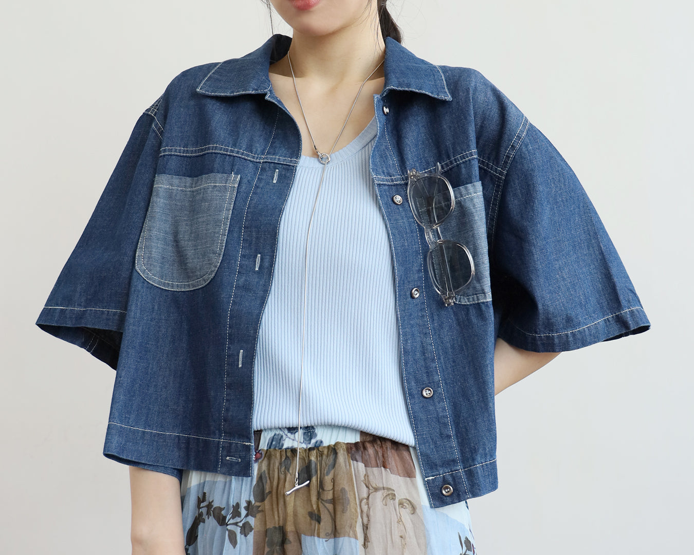 Japan Brand - Contrast Pockets Denim Shirt