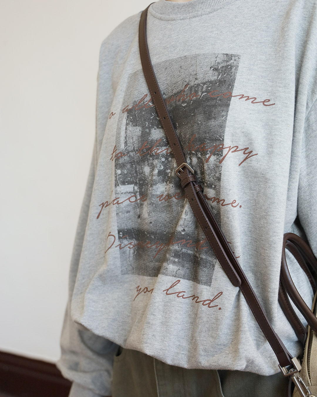 Bubble Hem Printed Sweatshirt (2 Colors)