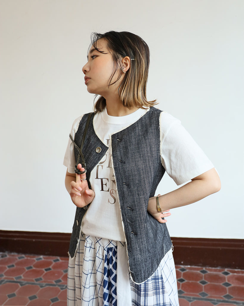 Raw Trimmed Vest