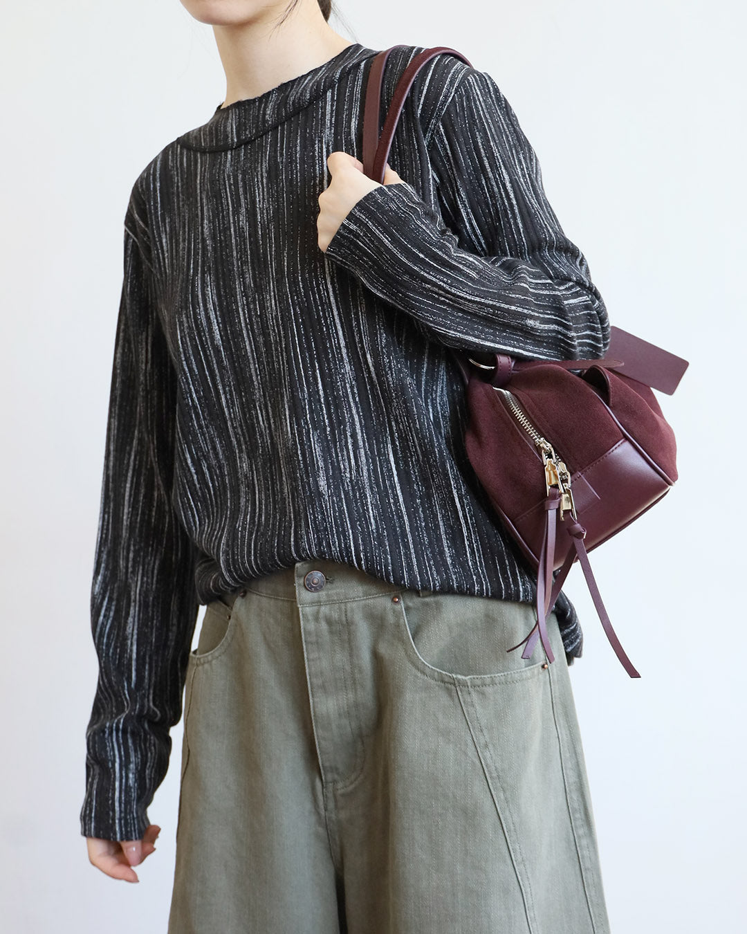 Stroke Pattern Ribbed Top (3 Colors)