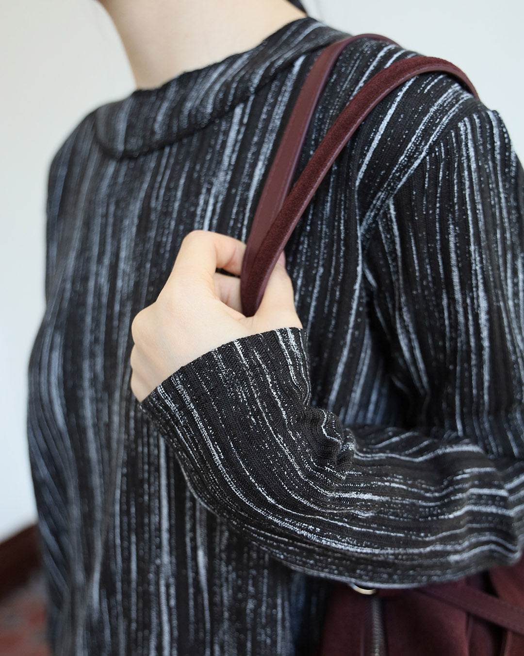 Stroke Pattern Ribbed Top (3 Colors)