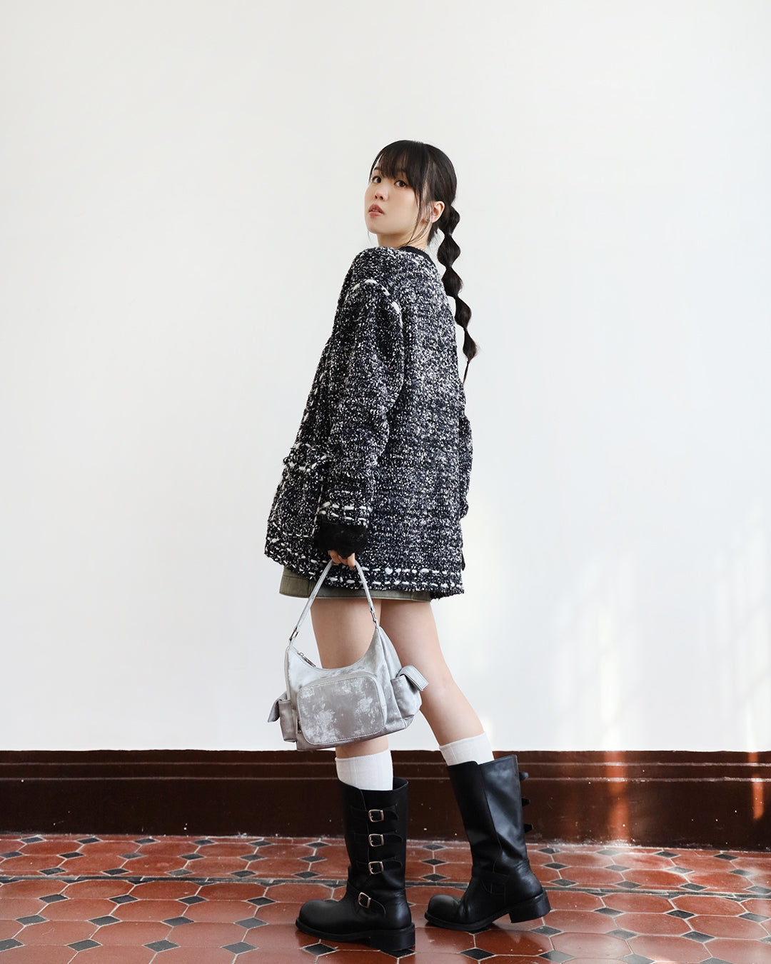 Contrast Stitch Pockets Cardigan (2 Colors)