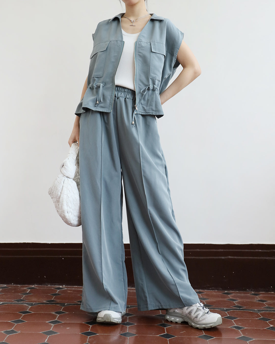 Front Pocket Drawstring Vest