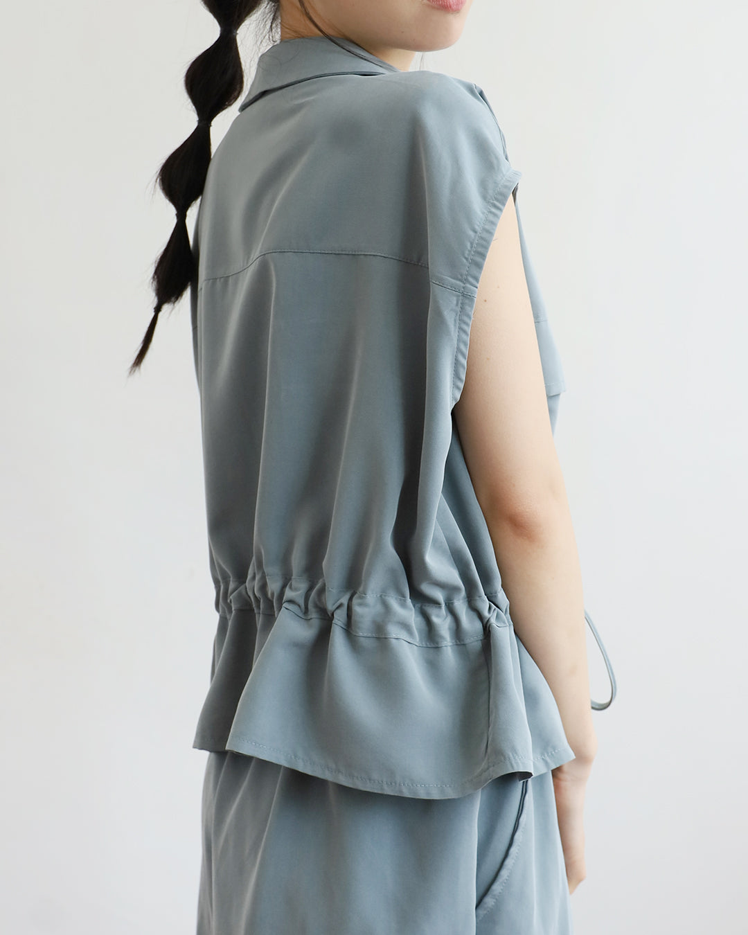Front Pocket Drawstring Vest