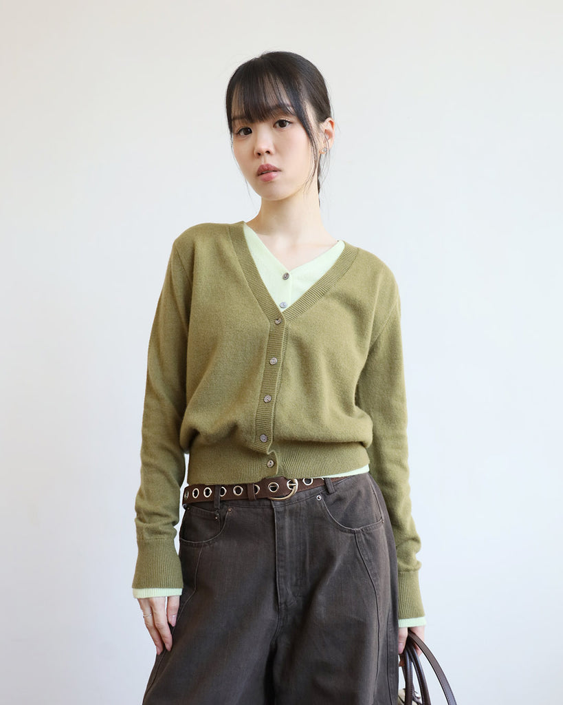 2-Tone Layer Cardigan (2 Colors)