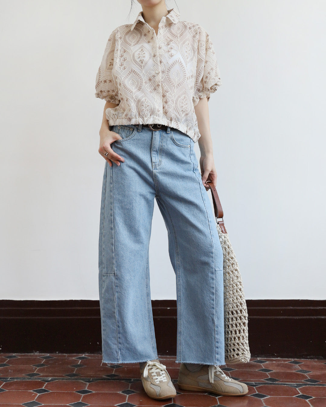 Cropped Barrel  Jeans (2 Colors | Size S - L)