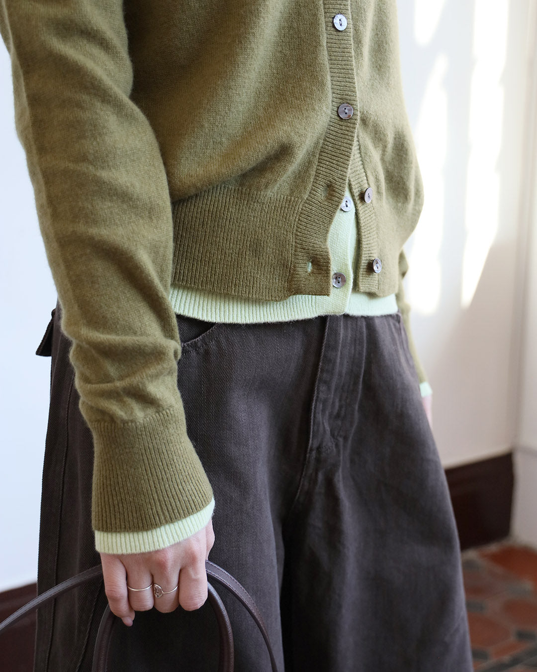 2-Tone Layer Cardigan (2 Colors)