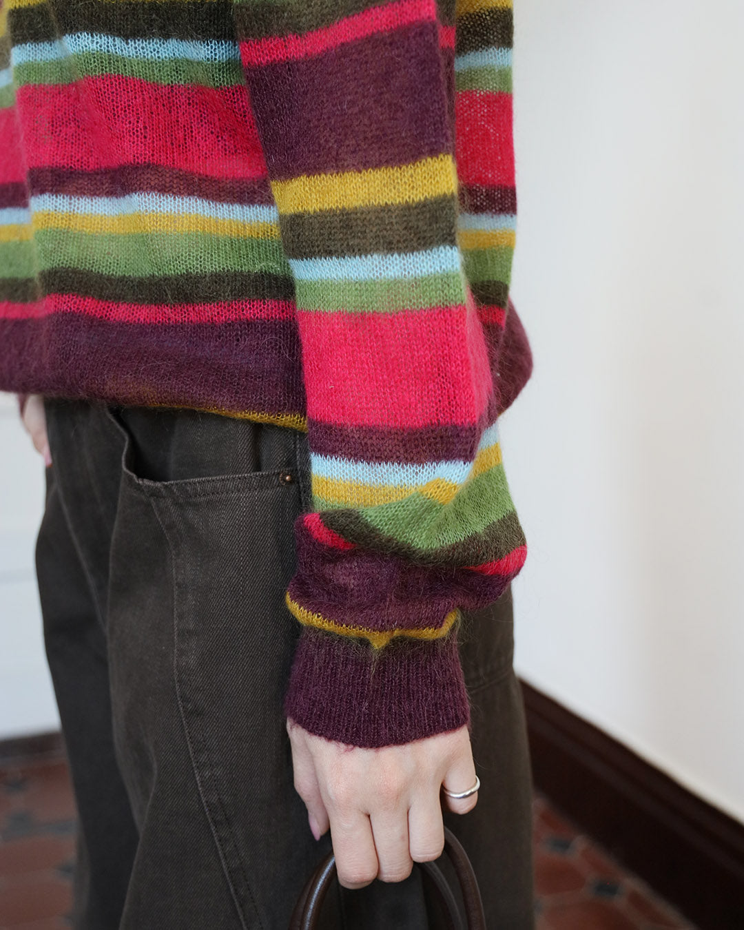Mix Stripe Knit Top
