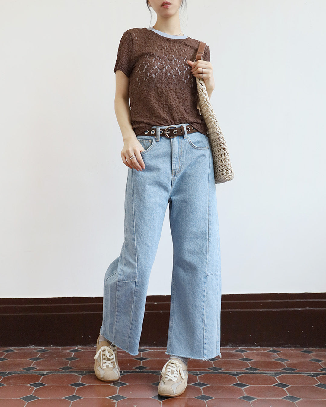 Contrast Trim Lace Top (3 Colors)