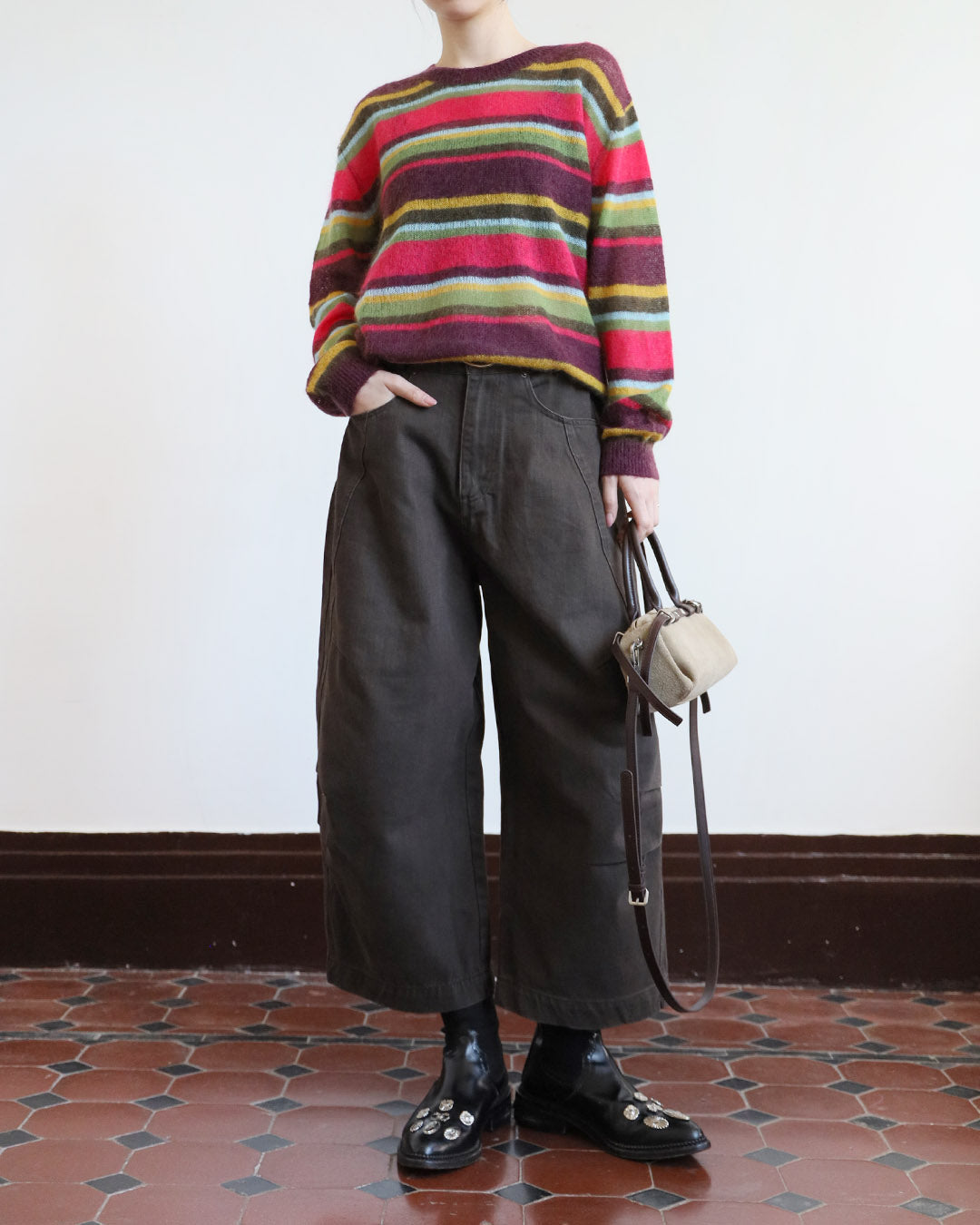 Mix Stripe Knit Top
