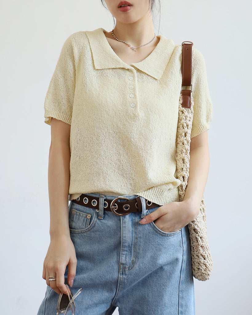 Summer Knit Polo Shirt