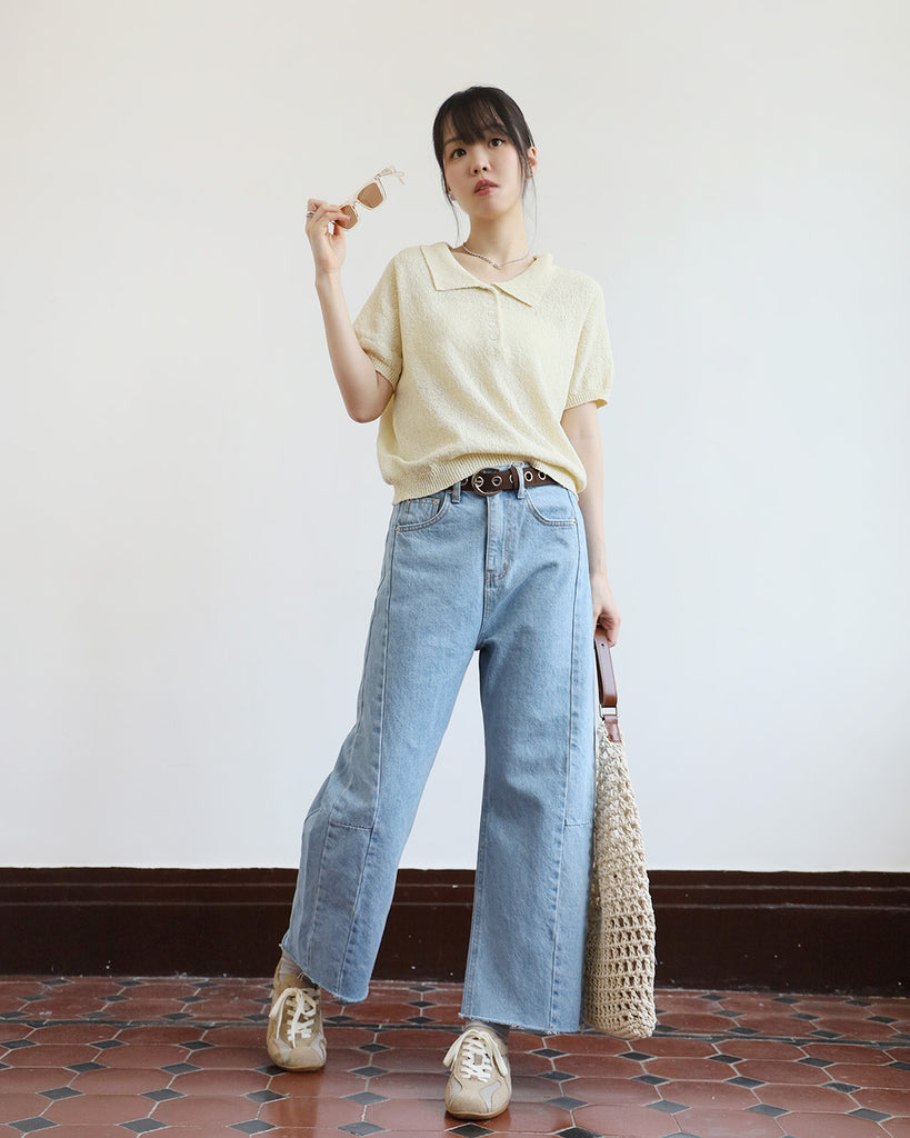 Cropped Barrel  Jeans (2 Colors | Size S - L)