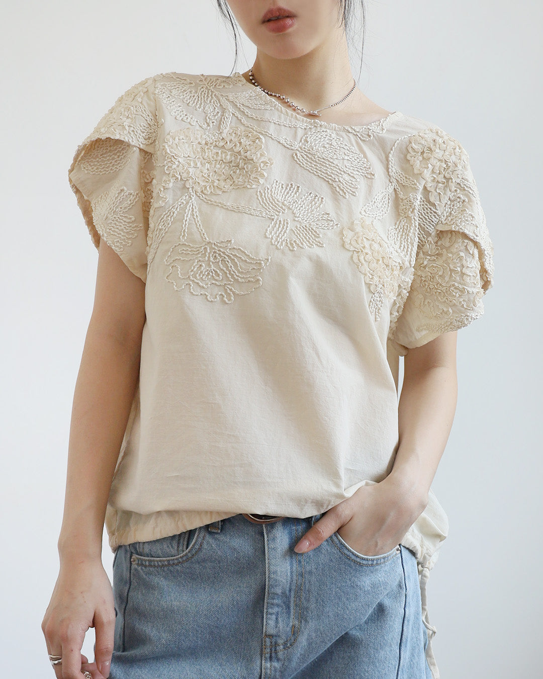 Embellished Floral Top (3 Colors)