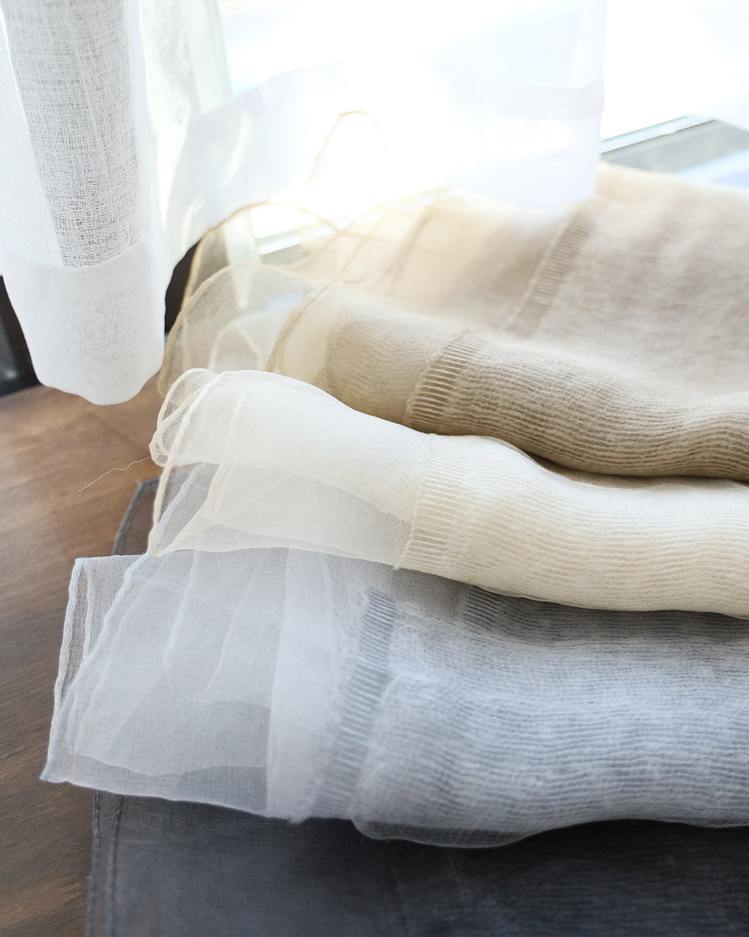 Mesh Trim Scarf (4 Colors)