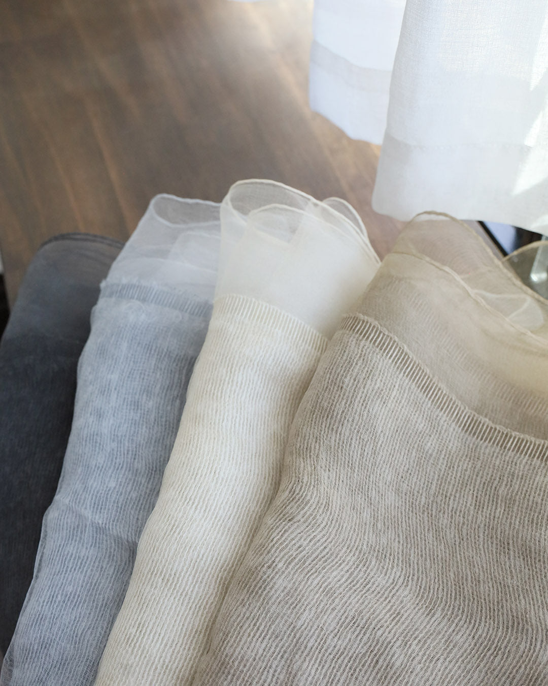 Mesh Trim Scarf (4 Colors)