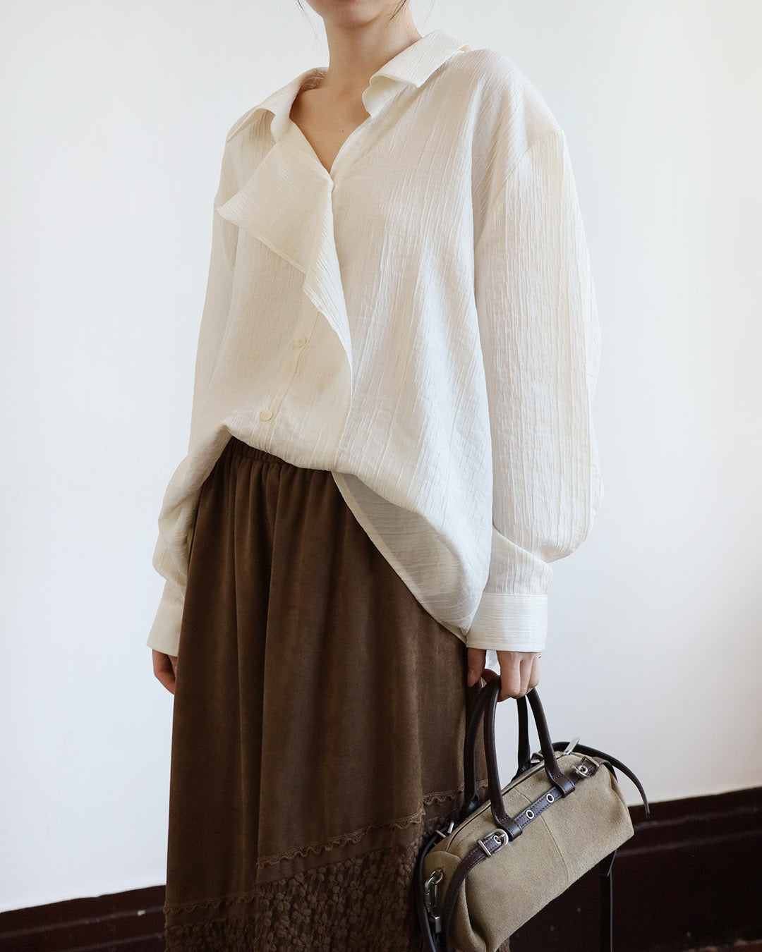 Crinkle Fabric Shirt (3 Colors)