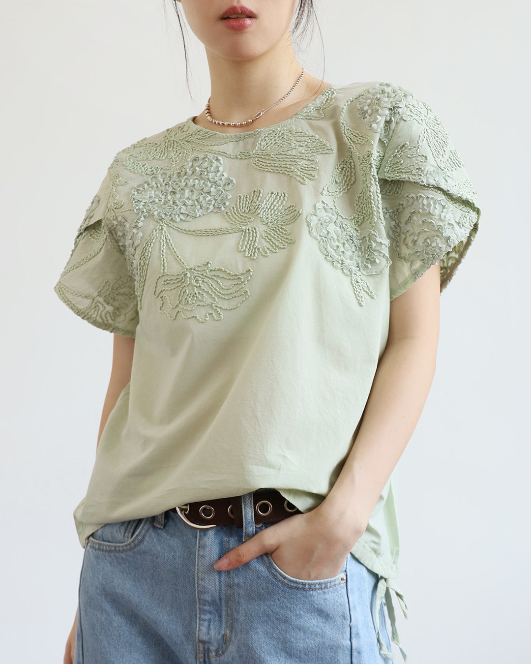 Embellished Floral Top (3 Colors)