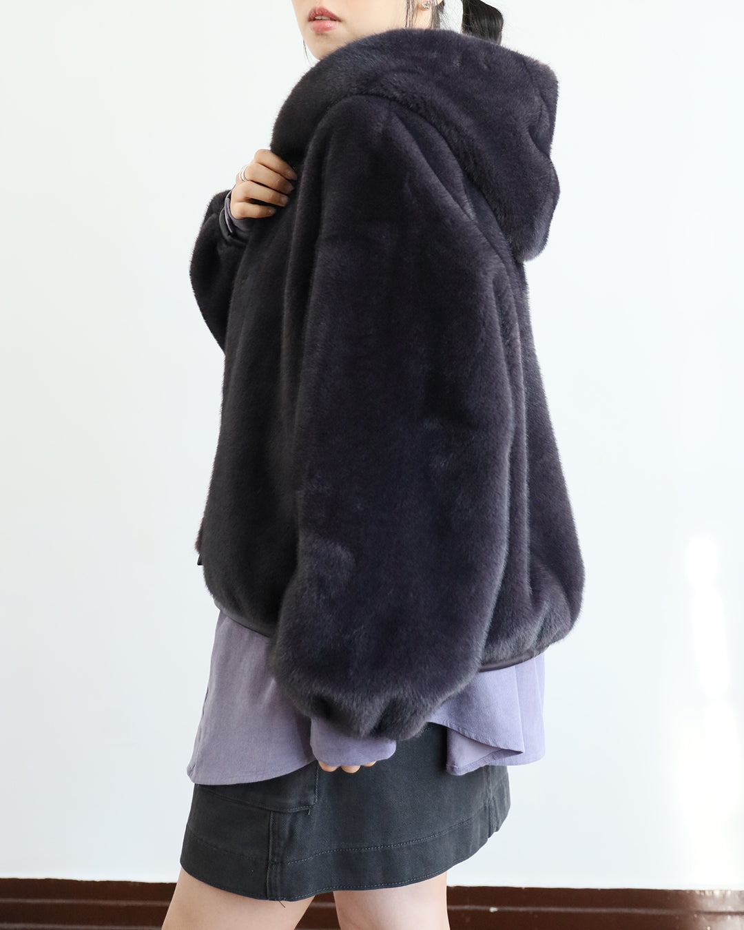 Hooded Faux Fur Jacket (2 Colors)