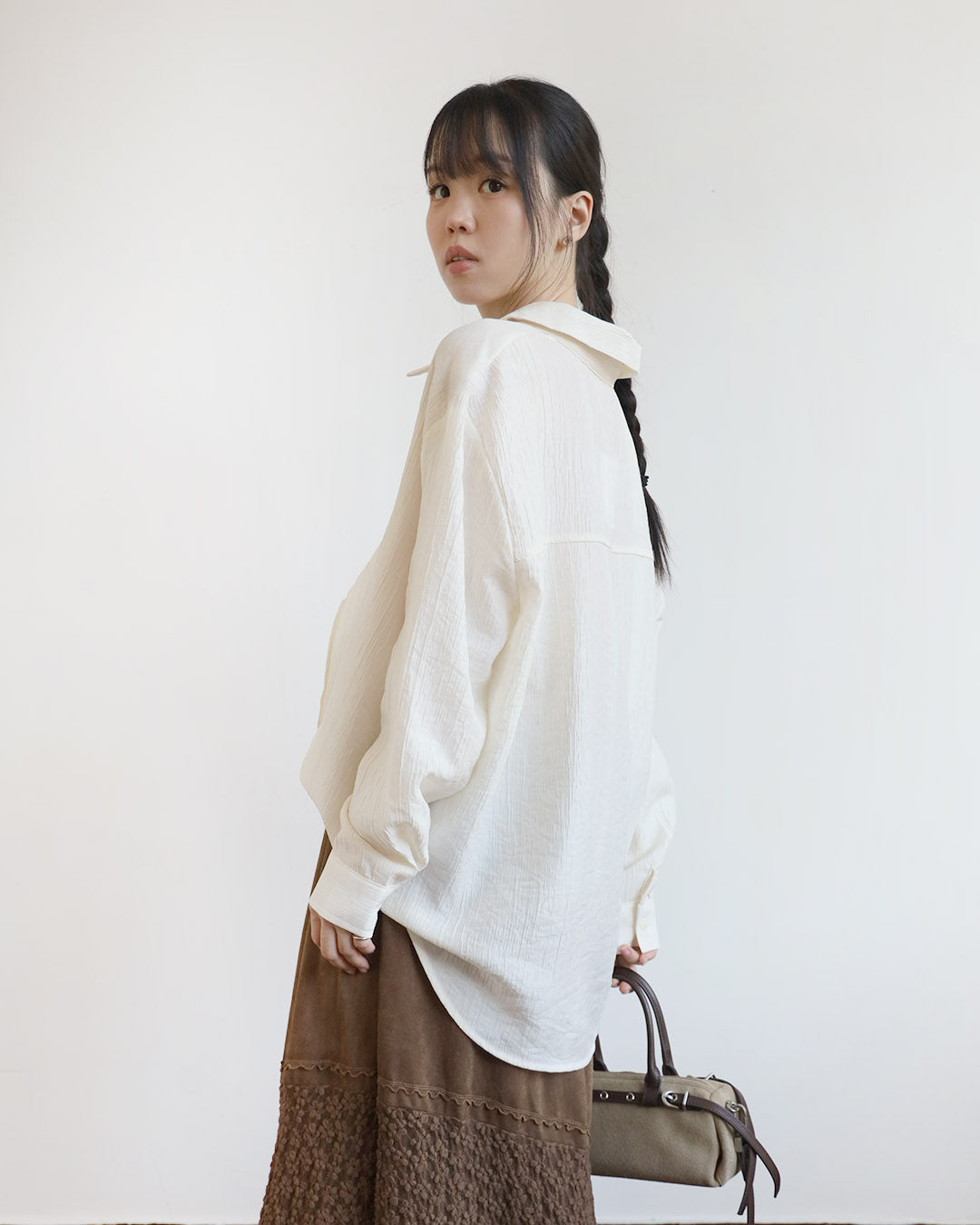 Crinkle Fabric Shirt (3 Colors)
