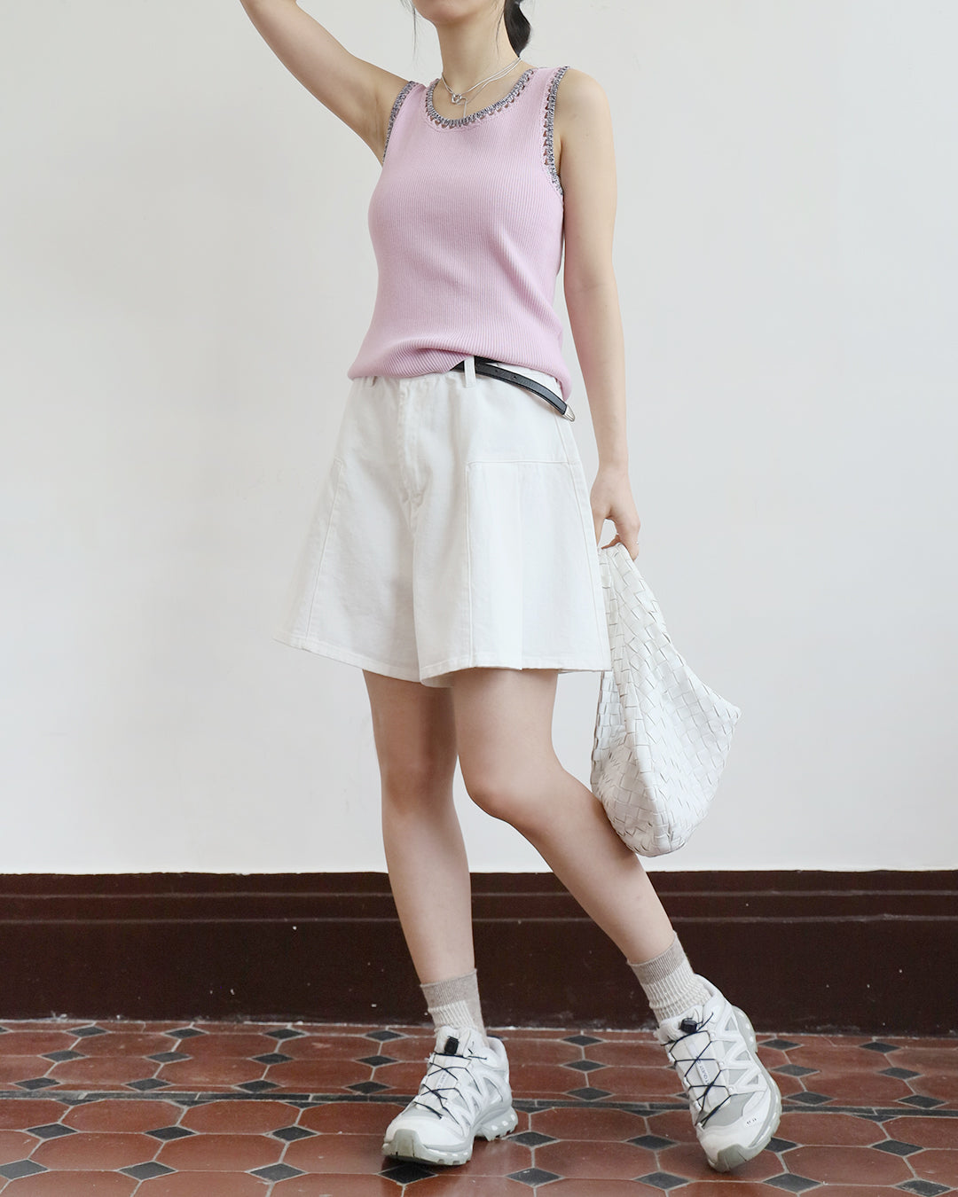 Pleated Denim Shorts (2 colors | Size S-L)
