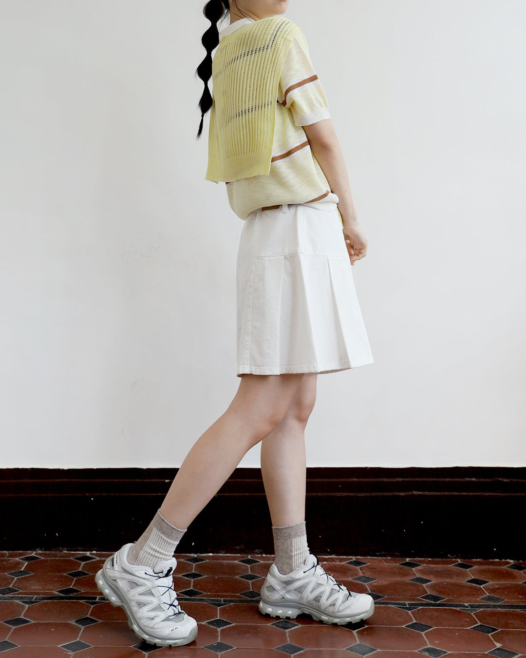Pleated Denim Shorts (2 colors | Size S-L)
