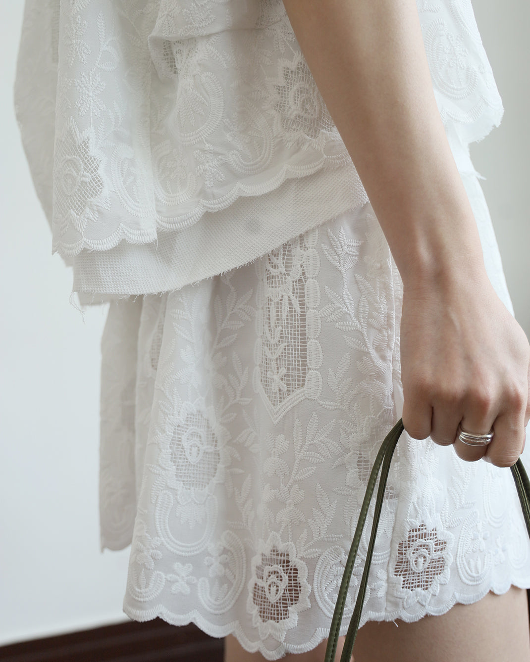 Mix Fabric Embroidery Outer